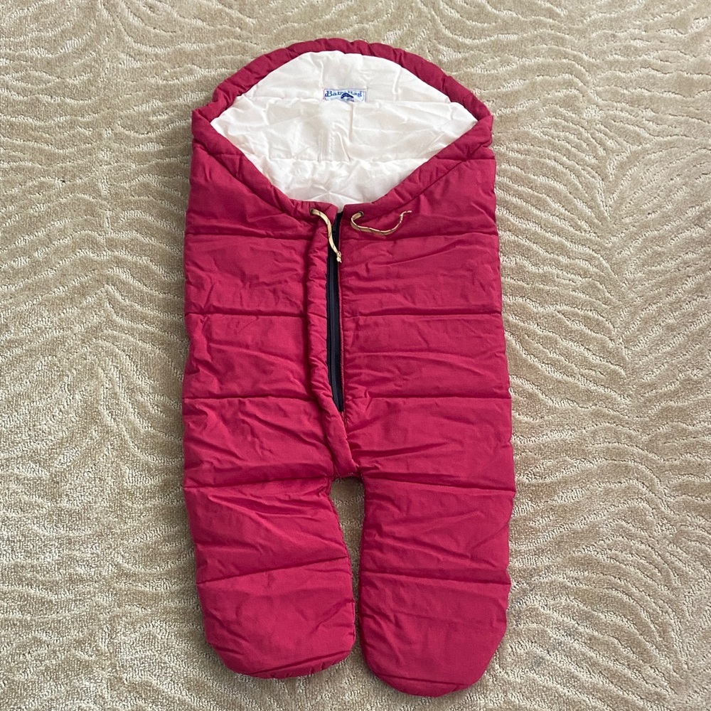 “The Baby Bag” Red Baby Bunting Bag